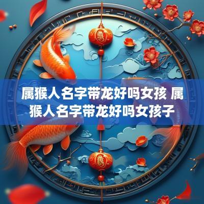 属猴人名字带龙好吗女孩 属猴人名字带龙好吗女孩子