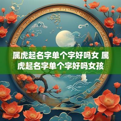 属虎起名字单个字好吗女 属虎起名字单个字好吗女孩