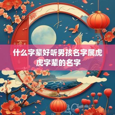 什么字辈好听男孩名字属虎 虎字辈的名字