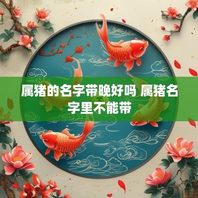 属猪的名字带晚好吗 属猪名字里不能带