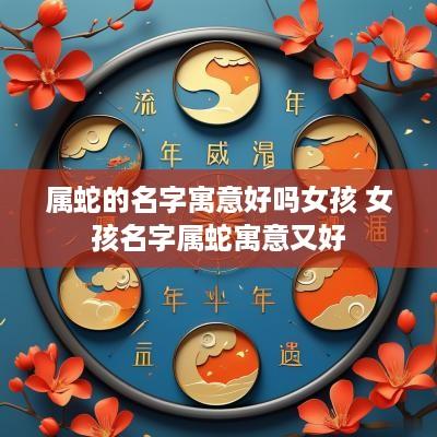 属蛇的名字寓意好吗女孩 女孩名字属蛇寓意又好