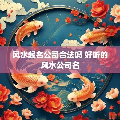风水起名公司合法吗 好听的风水公司名