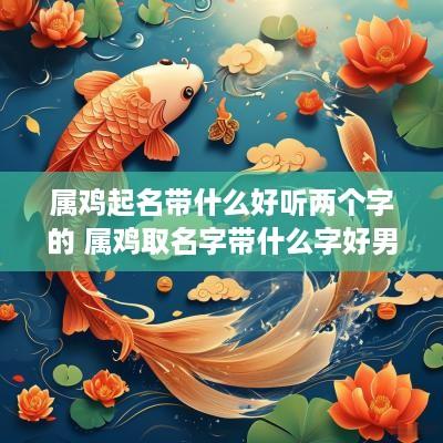 属鸡起名带什么好听两个字的 属鸡取名字带什么字好男孩