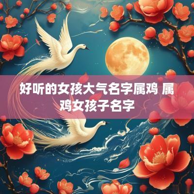 好听的女孩大气名字属鸡 属鸡女孩子名字