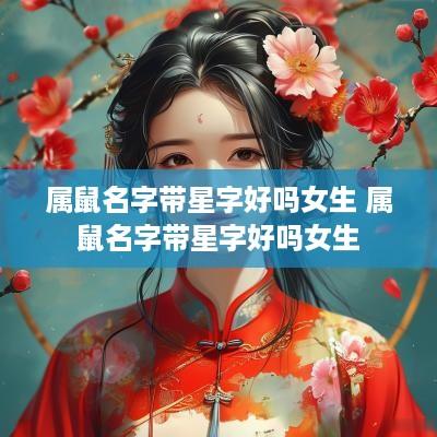 属鼠名字带星字好吗女生 属鼠名字带星字好吗女生