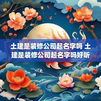 土建是装修公司起名字吗 土建是装修公司起名字吗好听吗