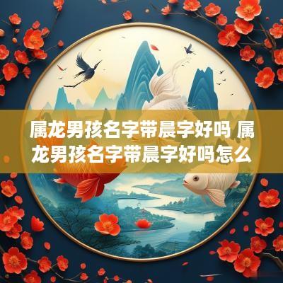 属龙男孩名字带晨字好吗 属龙男孩名字带晨字好吗怎么取