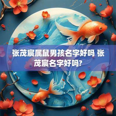张茂宸属鼠男孩名字好吗 张茂宸名字好吗?