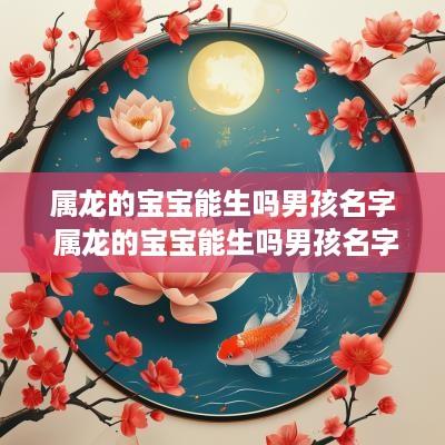 属龙的宝宝能生吗男孩名字 属龙的宝宝能生吗男孩名字大全