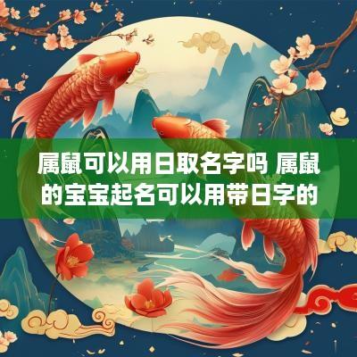 属鼠可以用日取名字吗 属鼠的宝宝起名可以用带日字的吗?