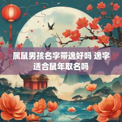 属鼠男孩名字带逸好吗 逸字适合蛇年取名吗