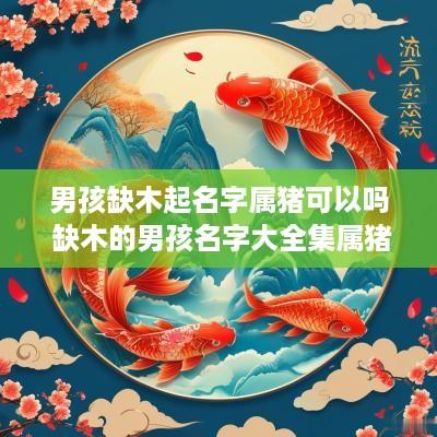 男孩缺木起名字属猪可以吗 缺木的男孩名字大全集属猪