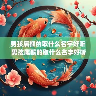 男孩属猴的取什么名字好听 男孩属猴的取什么名字好听点