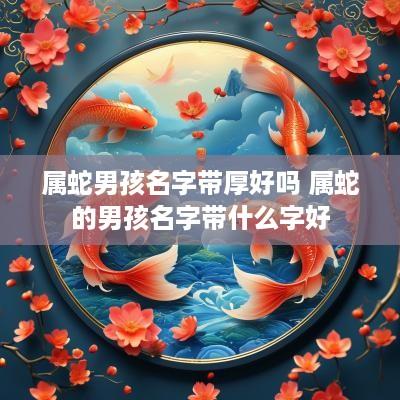 属蛇男孩名字带厚好吗 属蛇的男孩名字带什么字好