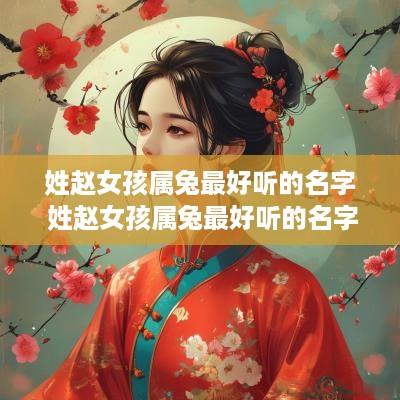 姓赵女孩属兔最好听的名字 姓赵女孩属兔最好听的名字大全