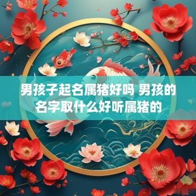 男孩子起名属猪好吗 男孩的名字取什么好听属猪的