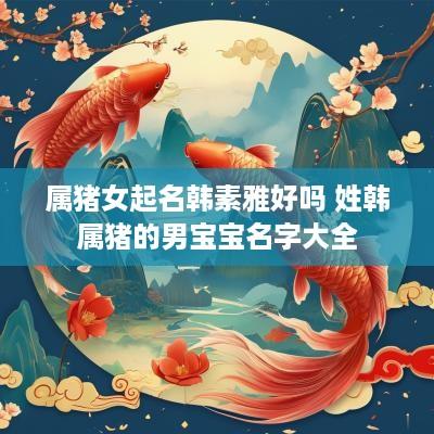 属猪女起名韩素雅好吗 姓韩属猪的男宝宝名字大全
