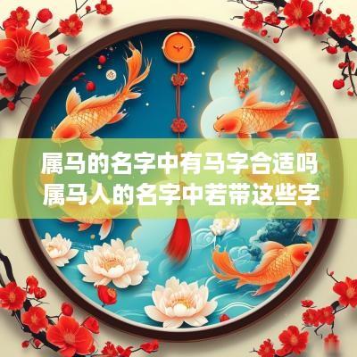 属马的名字中有马字合适吗 属马人的名字中若带这些字,都是有福之人!