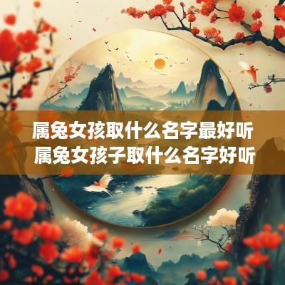 属兔女孩取什么名字最好听 属兔女孩子取什么名字好听有内涵