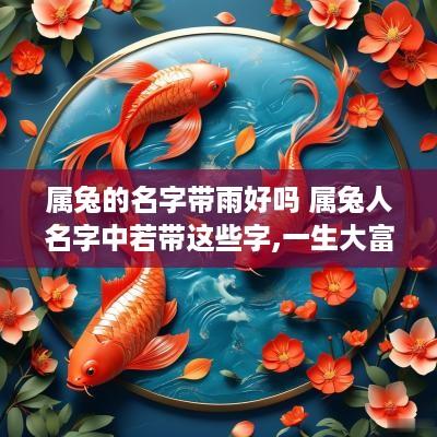 属兔的名字带雨好吗 属兔人名字中若带这些字,一生大富大贵