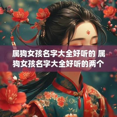 属狗女孩名字大全好听的 属狗女孩名字大全好听的两个字