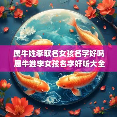 属牛姓李取名女孩名字好吗 属牛姓李女孩名字好听大全
