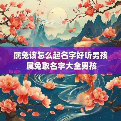 属兔该怎么起名字好听男孩 属兔取名字大全男孩