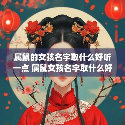 属鼠的女孩名字取什么好听一点 属鼠女孩名字取什么好洋气