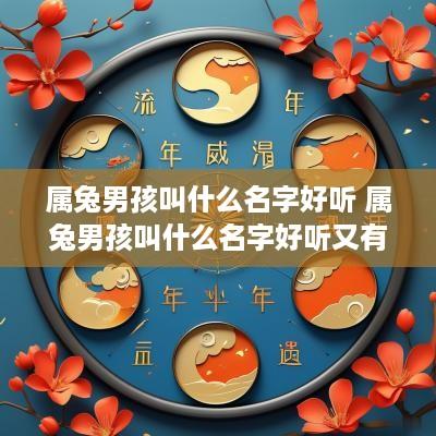 属兔男孩叫什么名字好听 属兔男孩叫什么名字好听又有意义