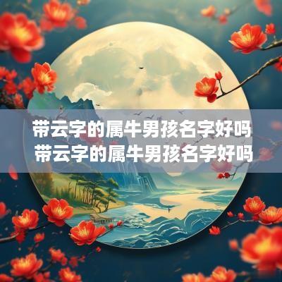 带云字的属牛男孩名字好吗 带云字的属牛男孩名字好吗怎么取