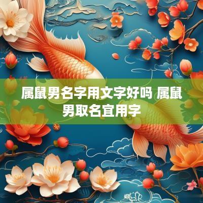 属鼠男名字用文字好吗 属鼠男取名宜用字