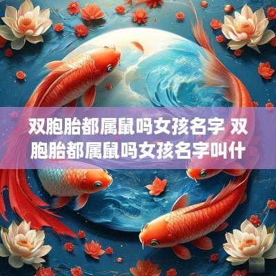 双胞胎都属鼠吗女孩名字 双胞胎都属鼠吗女孩名字叫什么