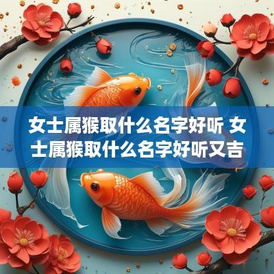 女士属猴取什么名字好听 女士属猴取什么名字好听又吉祥
