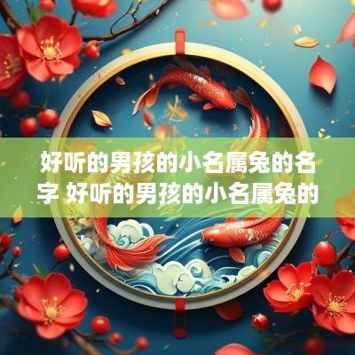 好听的男孩的小名属兔的名字 好听的男孩的小名属兔的名字有哪些