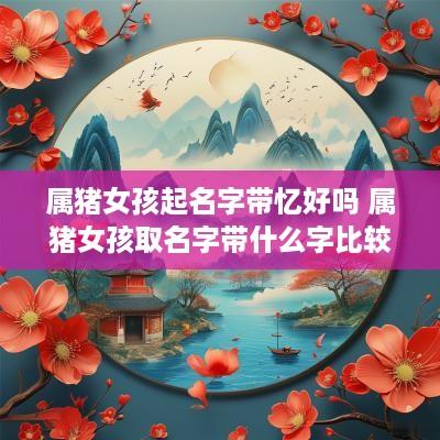 属猪女孩起名字带忆好吗 属猪女孩取名字带什么字比较好