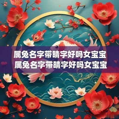 属兔名字带晴字好吗女宝宝 属兔名字带晴字好吗女宝宝怎么取