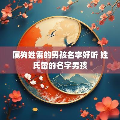属狗姓雷的男孩名字好听 姓氏雷的名字男孩