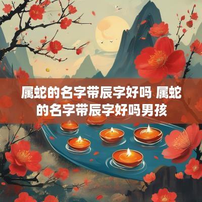 属蛇的名字带辰字好吗 属蛇的名字带辰字好吗男孩