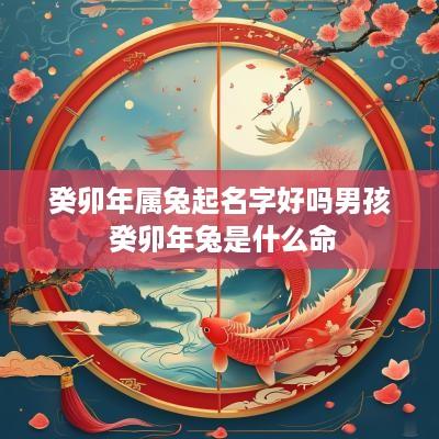 癸卯年属兔起名字好吗男孩 癸卯年兔是什么命