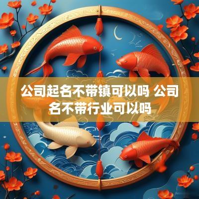 公司起名不带镇可以吗 公司名不带行业可以吗
