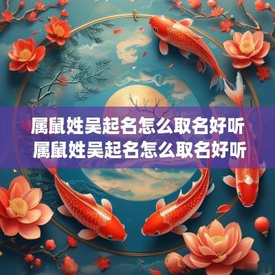 属鼠姓吴起名怎么取名好听 属鼠姓吴起名怎么取名好听点