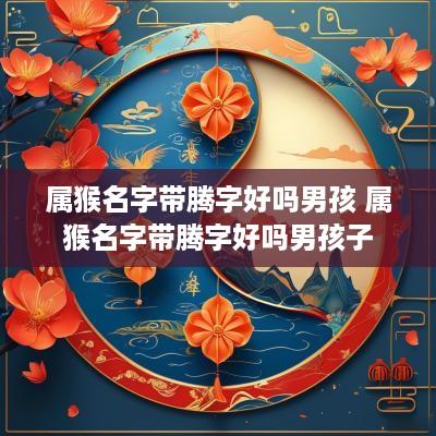 属猴名字带腾字好吗男孩 属猴名字带腾字好吗男孩子