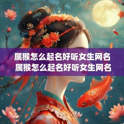 属猴怎么起名好听女生网名 属猴怎么起名好听女生网名大全