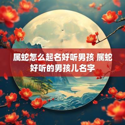 属蛇怎么起名好听男孩 属蛇好听的男孩儿名字