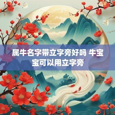 属牛名字带立字旁好吗 牛宝宝可以用立字旁