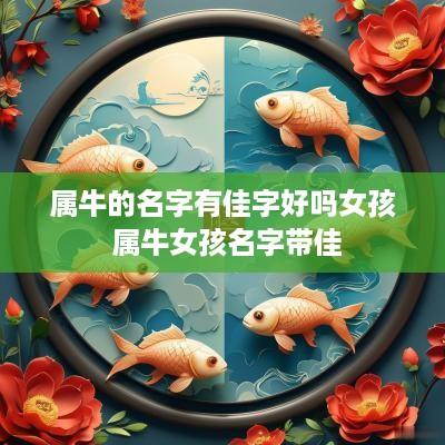 属牛的名字有佳字好吗女孩 属牛女孩名字带佳