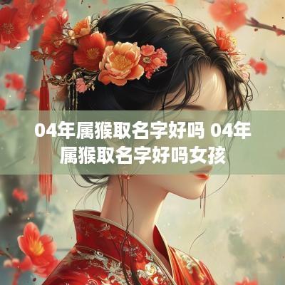 04年属猴取名字好吗 04年属猴取名字好吗女孩