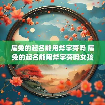 属兔的起名能用烨字旁吗 属兔的起名能用烨字旁吗女孩