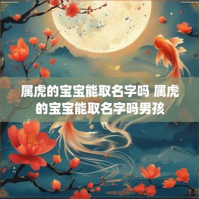 属虎的宝宝能取名字吗 属虎的宝宝能取名字吗男孩