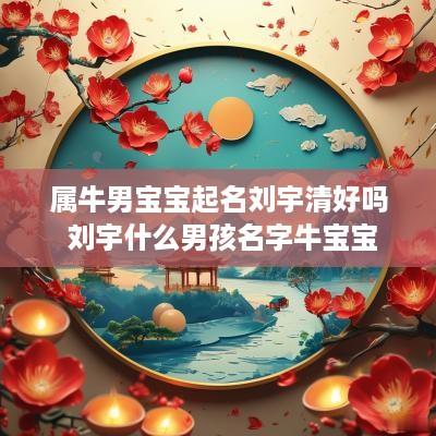 属牛男宝宝起名刘宇清好吗 刘宇什么男孩名字牛宝宝